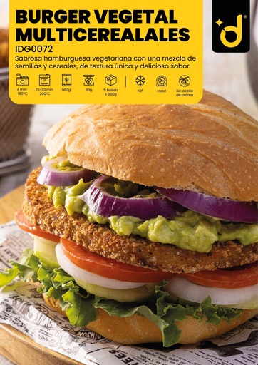 [190029] BURGER VEGETAL MULTICEREALES 120GR